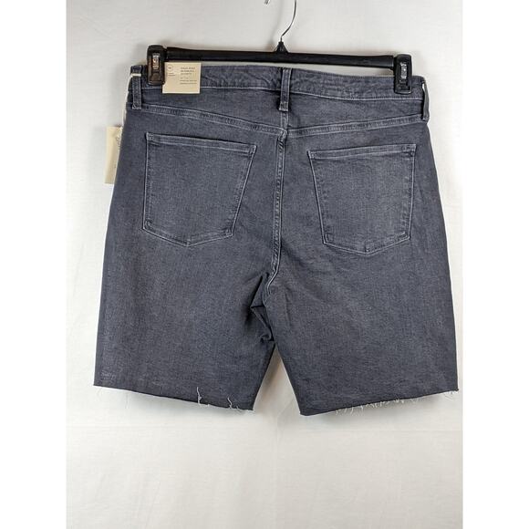 High Rise Bermuda Jean Shorts‎ Slim Leg Raw Hem Universal Thread Denim Gray 16 - Picture 11 of 11